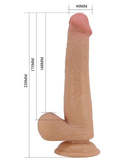 Pretty Love - Tallen - Sliding Skin Realistische Dildo 22 cm - Lichte Huidskleur-Erotiekvoordeel.nl