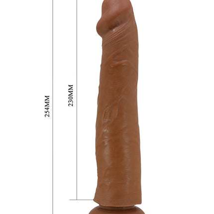 Pretty Love - Sharife - Sliding Skin Realistische Dildo 25,4 cm - Bruin-Erotiekvoordeel.nl