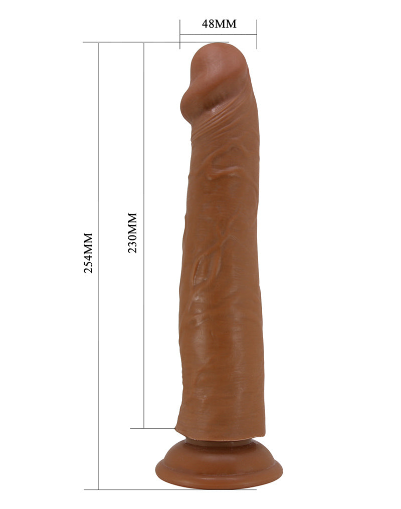 Pretty Love - Sharife - Sliding Skin Realistische Dildo 25,4 cm - Bruin-Erotiekvoordeel.nl