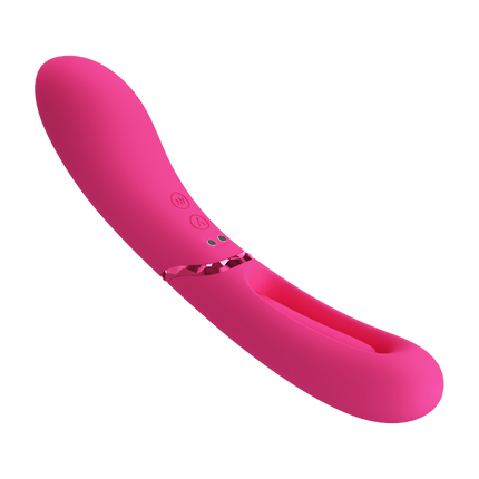 Pretty Love - Romance Lexie - Vibrator met Wiebelend Tongetje - Roze-Erotiekvoordeel.nl