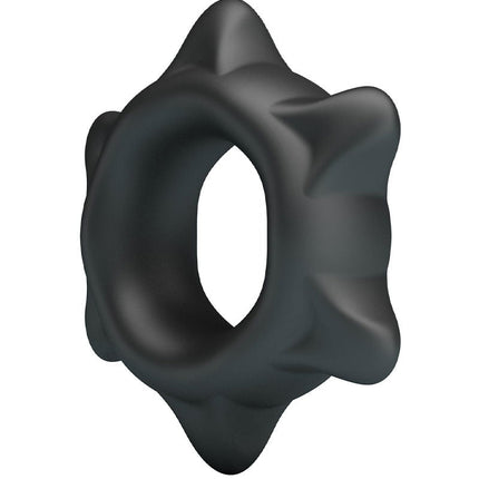 Crazy Bull - Ethaniel - Super Soft Siliconen Cockring - Model 11 - Zwart-Erotiekvoordeel.nl