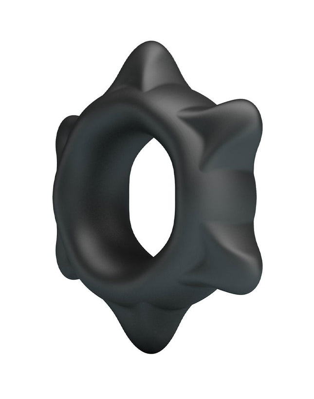 Crazy Bull - Ethaniel - Super Soft Siliconen Cockring - Model 11 - Zwart-Erotiekvoordeel.nl