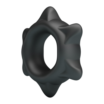 Crazy Bull - Ethaniel - Super Soft Siliconen Cockring - Model 11 - Zwart-Erotiekvoordeel.nl