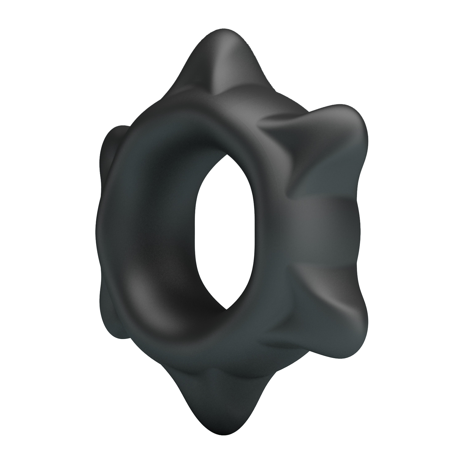 Crazy Bull - Ethaniel - Super Soft Siliconen Cockring - Model 11 - Zwart-Erotiekvoordeel.nl