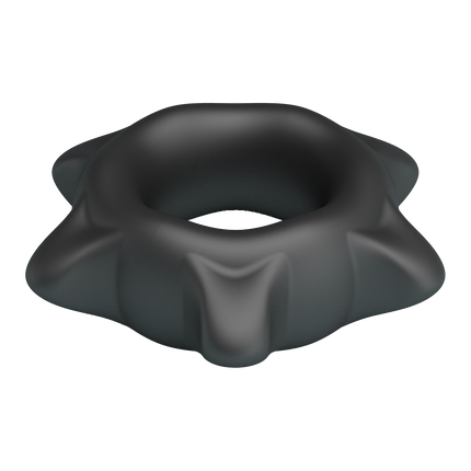 Crazy Bull - Ethaniel - Super Soft Siliconen Cockring - Model 11 - Zwart-Erotiekvoordeel.nl