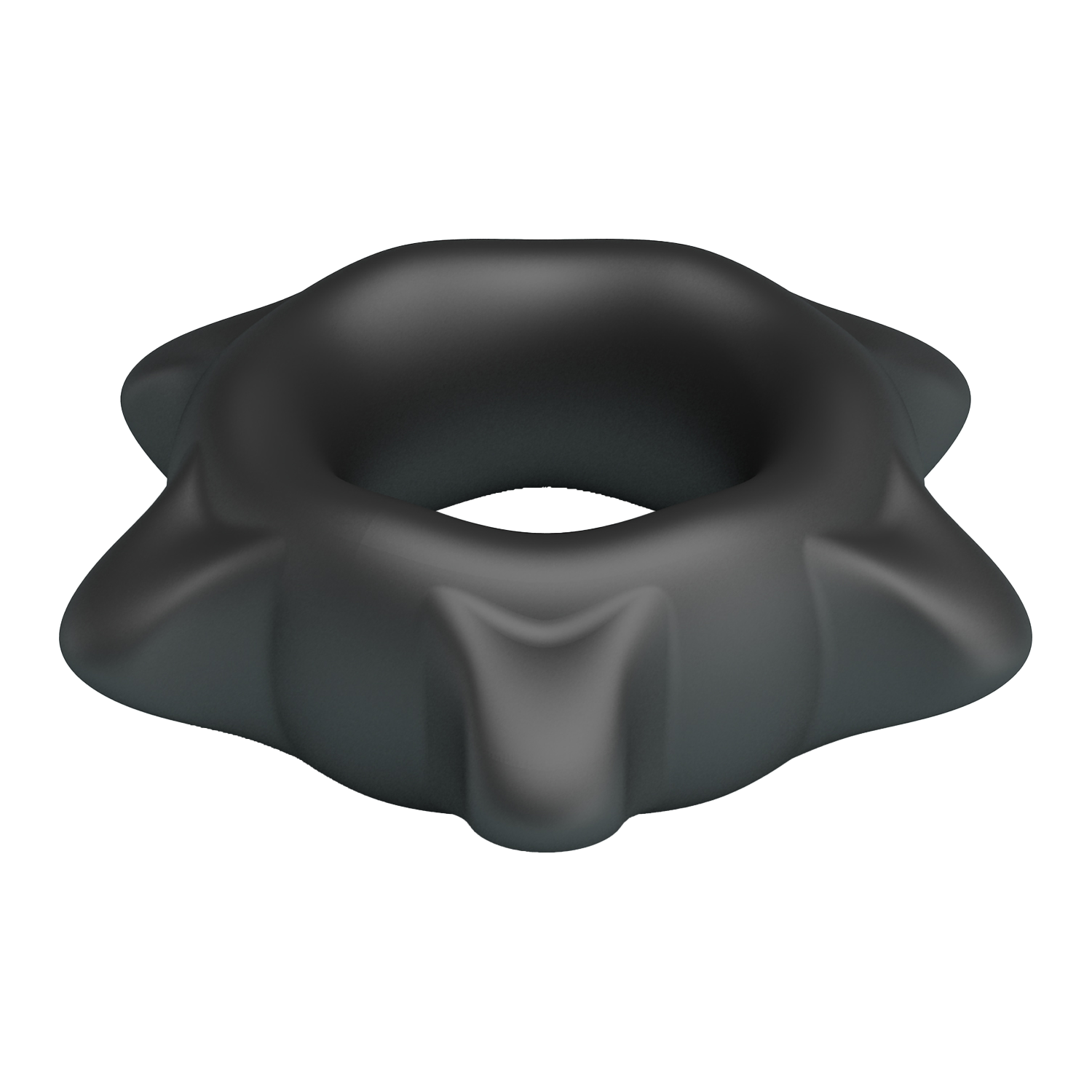 Crazy Bull - Ethaniel - Super Soft Siliconen Cockring - Model 11 - Zwart-Erotiekvoordeel.nl