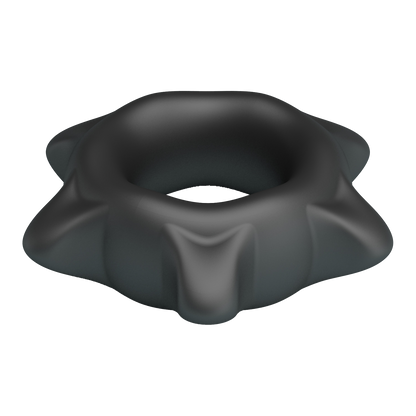 Crazy Bull - Ethaniel - Super Soft Siliconen Cockring - Model 11 - Zwart-Erotiekvoordeel.nl