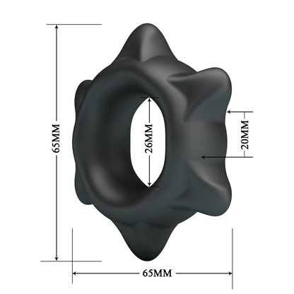 Crazy Bull - Ethaniel - Super Soft Siliconen Cockring - Model 11 - Zwart-Erotiekvoordeel.nl