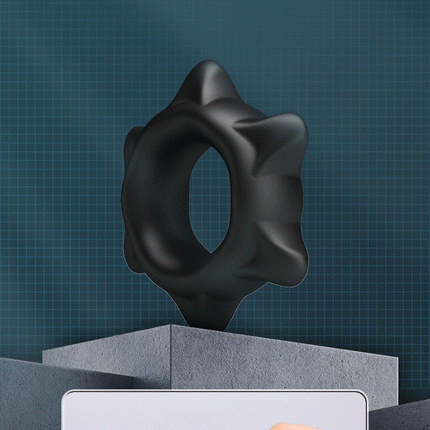 Crazy Bull - Ethaniel - Super Soft Siliconen Cockring - Model 11 - Zwart-Erotiekvoordeel.nl