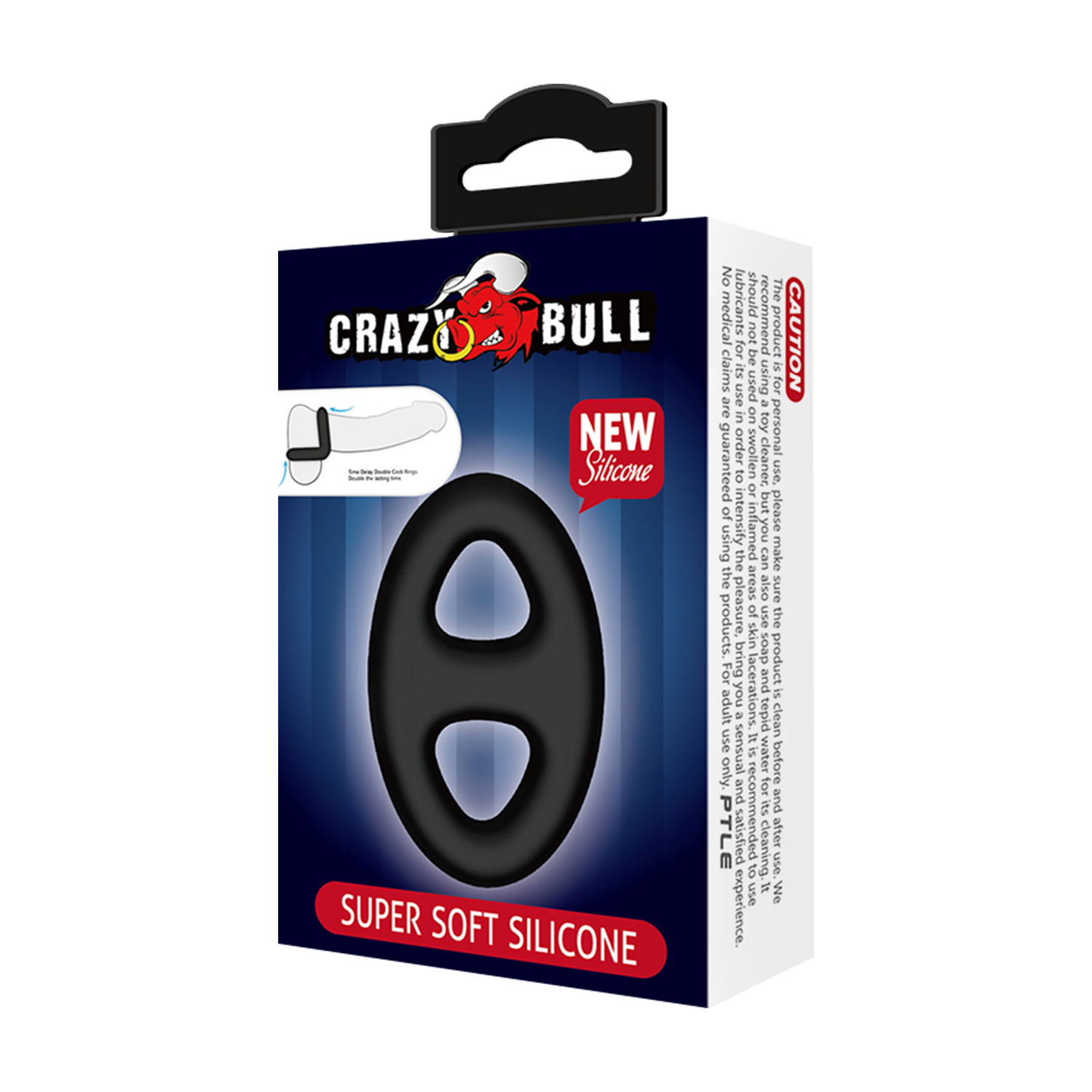 Crazy Bull - Super Soft Siliconen Cockring - Model 16 - Zwart-Erotiekvoordeel.nl