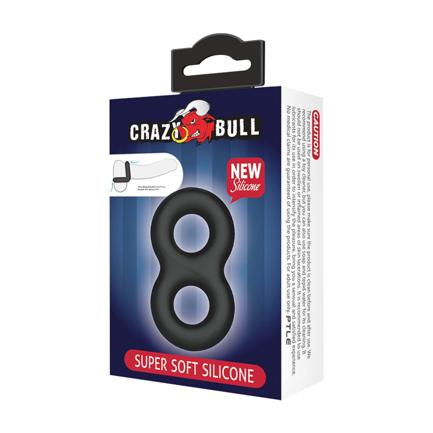 Crazy Bull - Super Soft Siliconen Cockring - Model 17 - Zwart-Erotiekvoordeel.nl