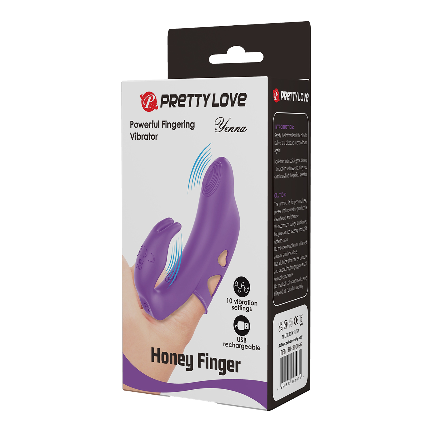 Pretty Love - Yenna - Krachtige Vinger Vibrator - Paars-Erotiekvoordeel.nl