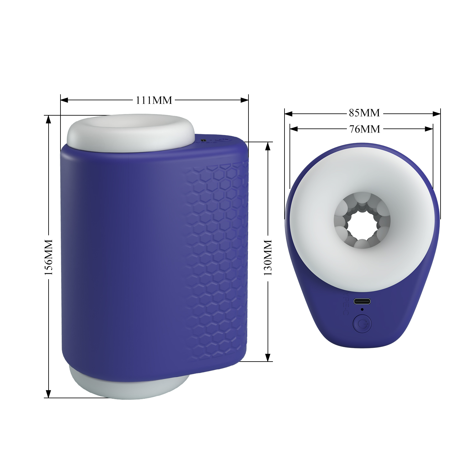 Pretty Love - DJ Lady - Squeezing Perfect Stroker - Blauw/Wit-Erotiekvoordeel.nl