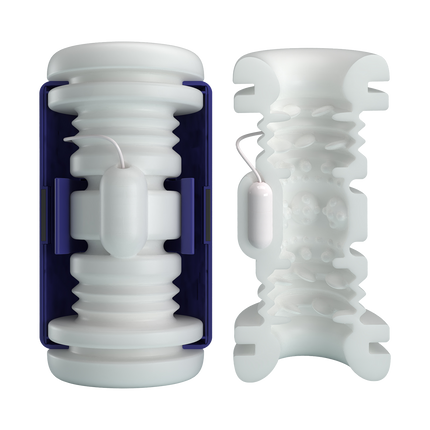 Pretty Love - DJ Lady - Squeezing Perfect Stroker - Blauw/Wit-Erotiekvoordeel.nl