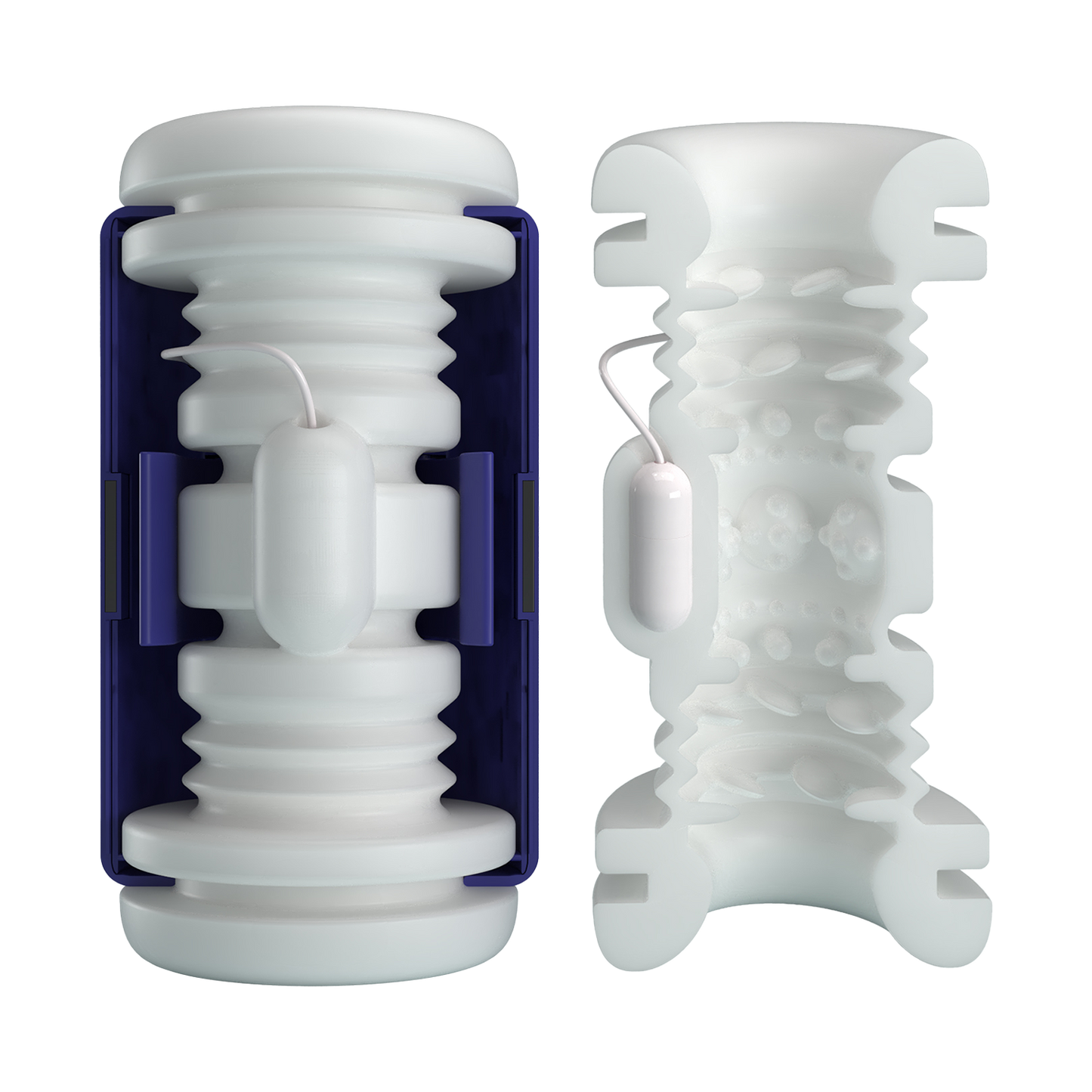Pretty Love - DJ Lady - Squeezing Perfect Stroker - Blauw/Wit-Erotiekvoordeel.nl