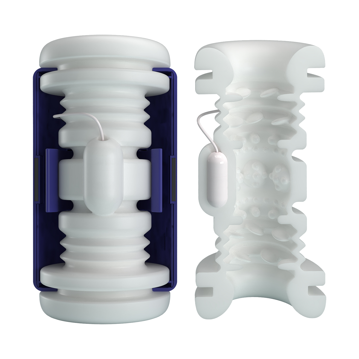 Pretty Love - DJ Lady - Squeezing Perfect Stroker - Blauw/Wit-Erotiekvoordeel.nl