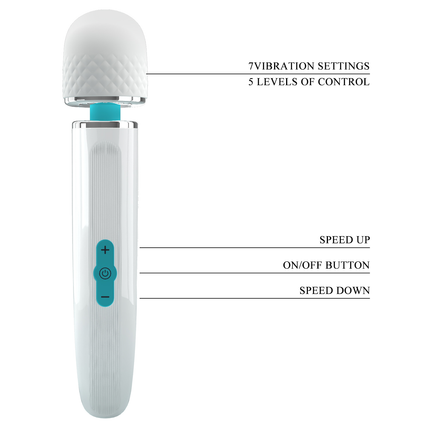 Pretty Love - Azlins - Massager - Wit/Blauw-Erotiekvoordeel.nl