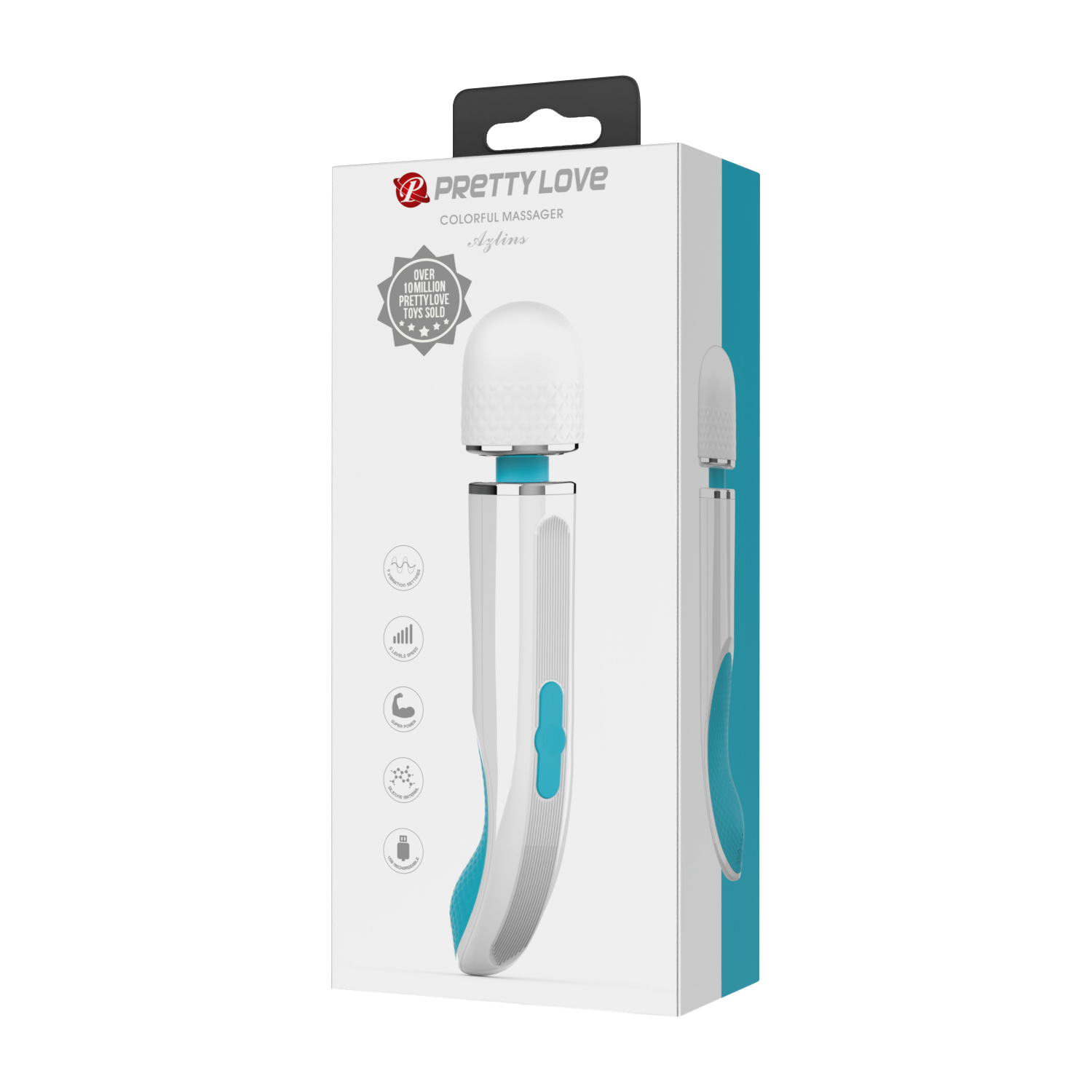 Pretty Love - Azlins - Massager - Wit/Blauw-Erotiekvoordeel.nl