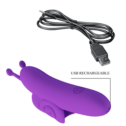 Pretty Love - Snail - Krachtige Vinger Vibrator - Paars-Erotiekvoordeel.nl
