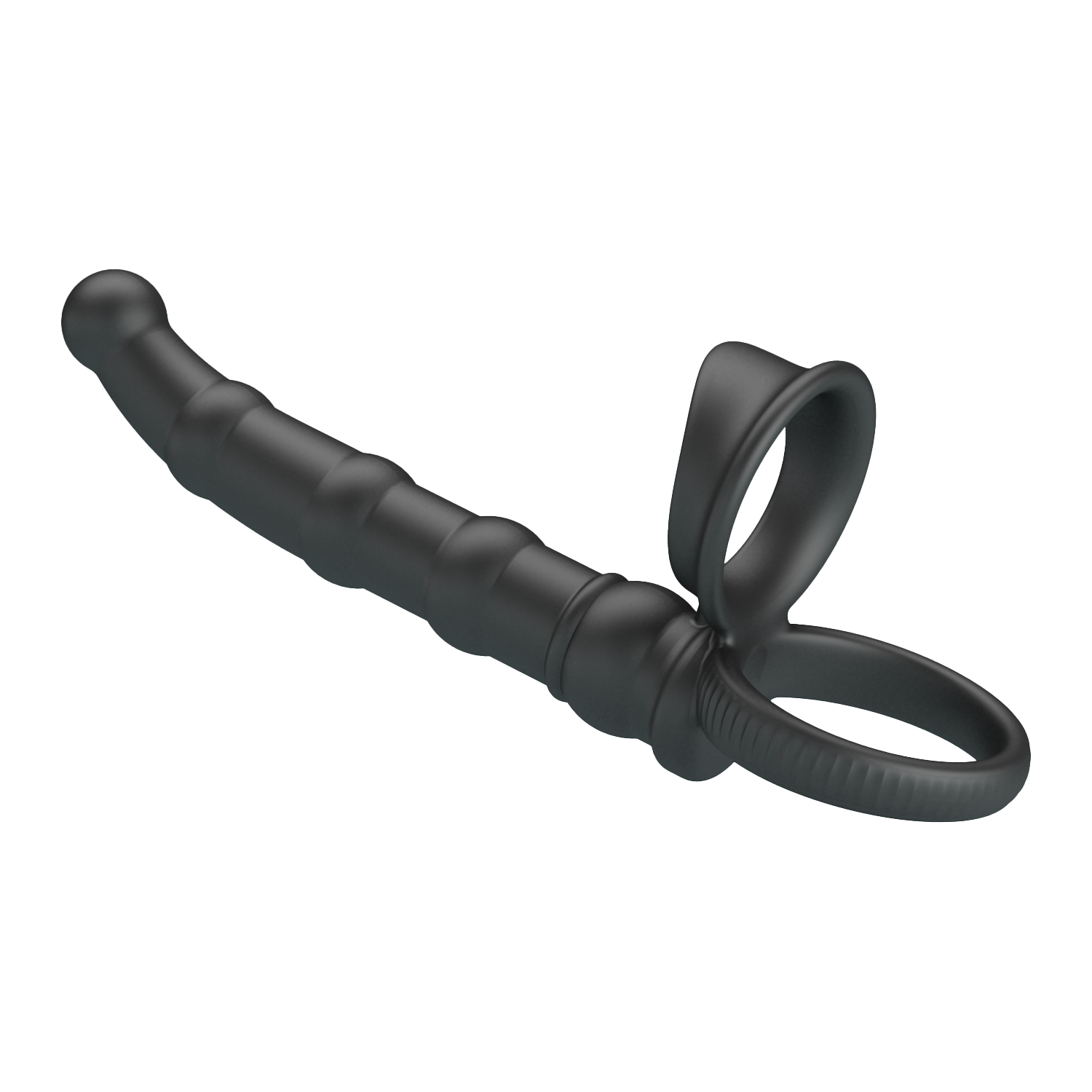 Pretty Love - Tatum - Anale Vibrator met Penisring - Zwart-Erotiekvoordeel.nl