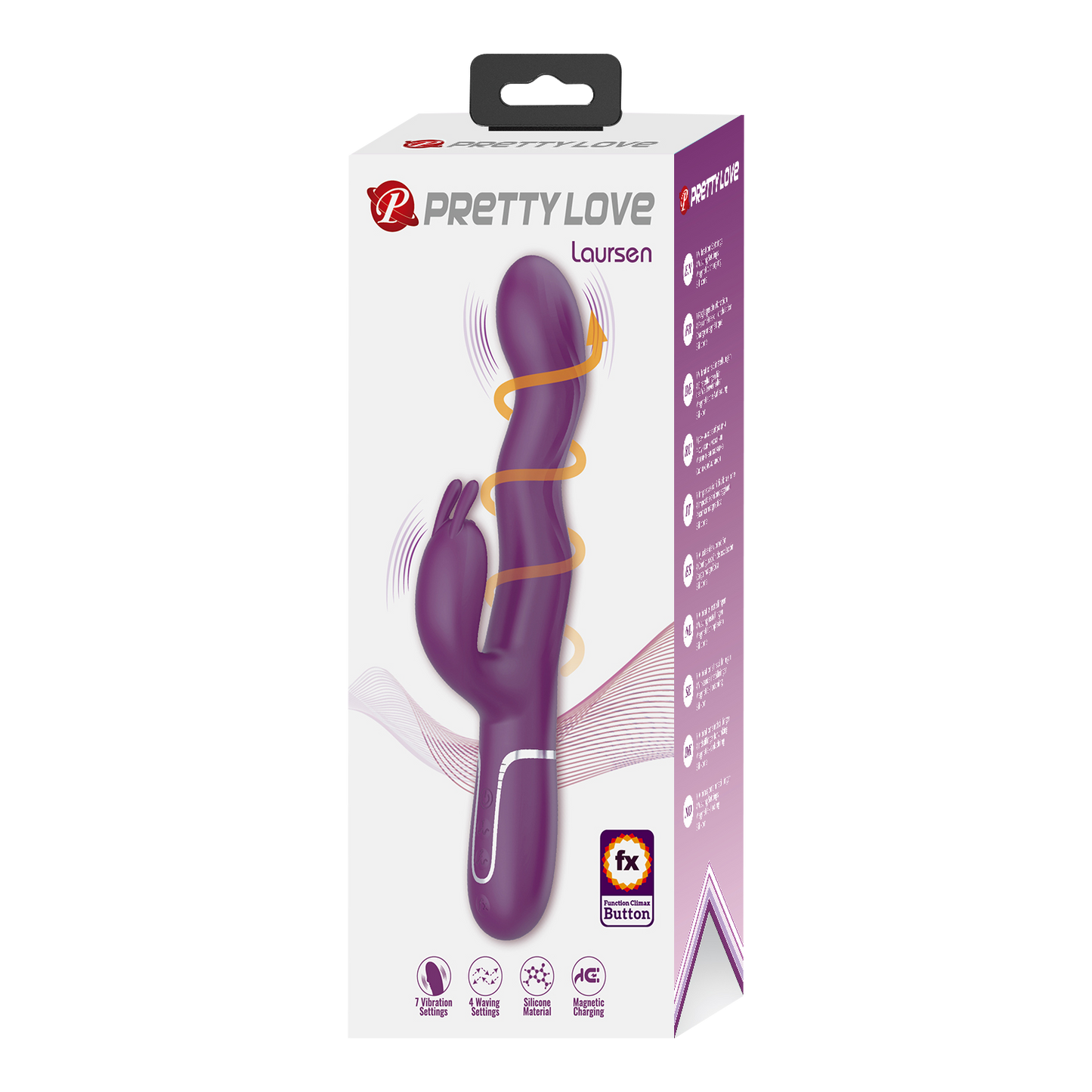 Pretty Love - Laurens - Rabbit Vibrator met Climax Button - Paars-Erotiekvoordeel.nl