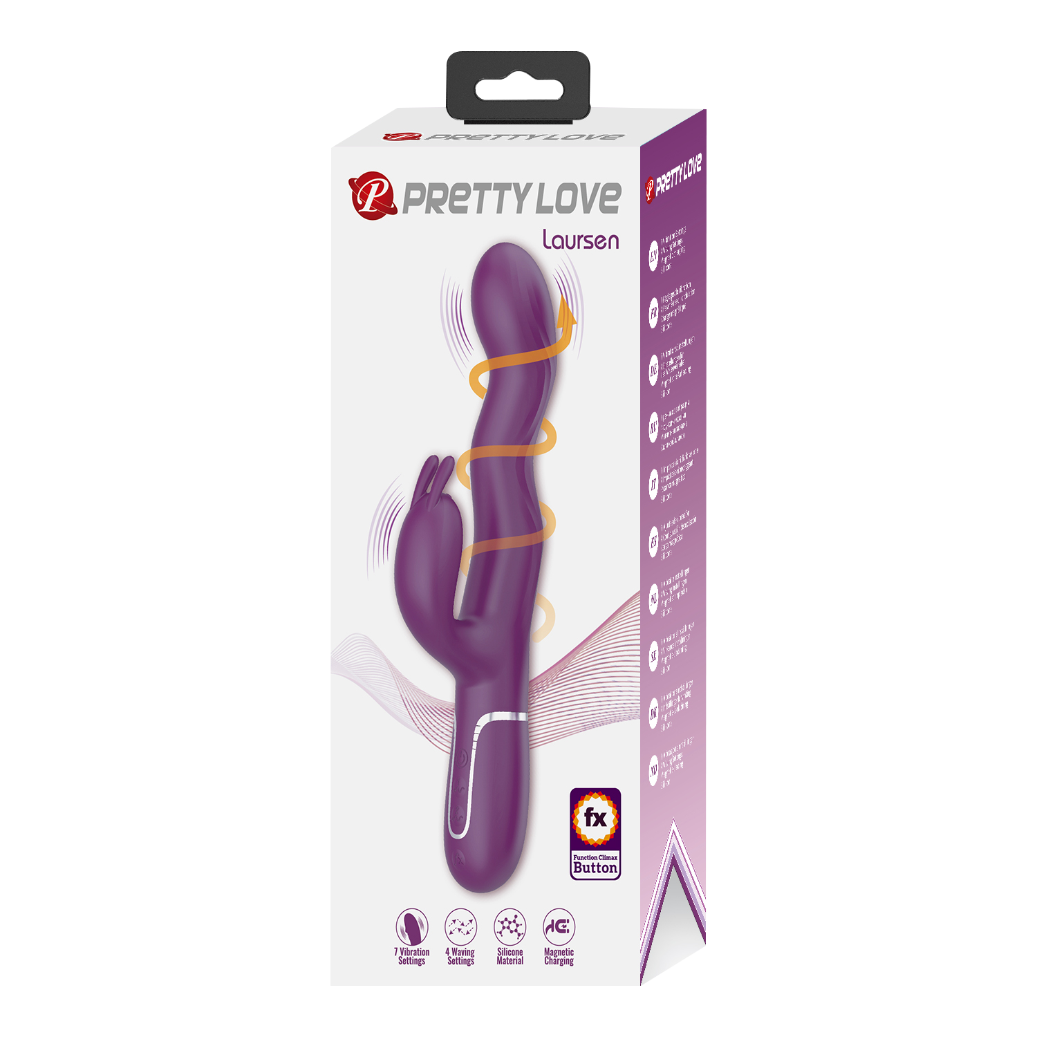 Pretty Love - Laurens - Rabbit Vibrator met Climax Button - Paars-Erotiekvoordeel.nl