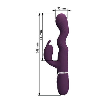 Pretty Love - Laurens - Rabbit Vibrator met Climax Button - Paars-Erotiekvoordeel.nl