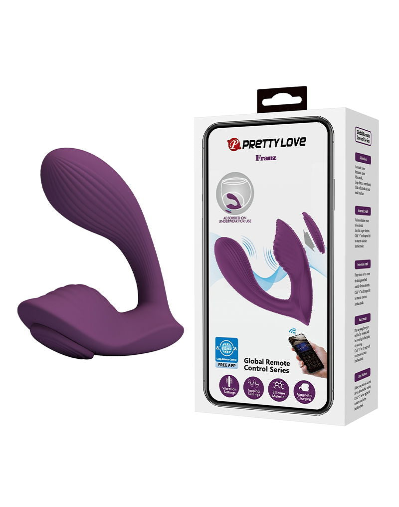 Pretty Love - Franz - Draagbare Vibrator - Panty Vibrator - Vibrerend Slipje - Paars-Erotiekvoordeel.nl