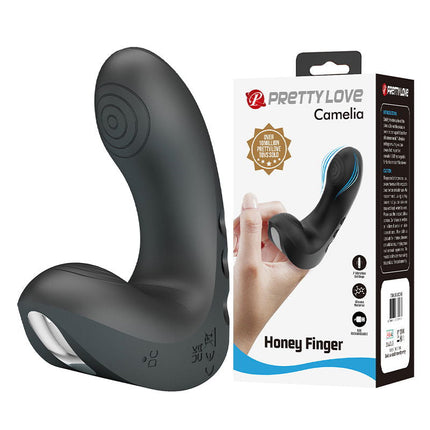 Pretty Love - Camelia - Vinger Vibrator - Zwart-Erotiekvoordeel.nl
