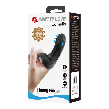 Pretty Love - Camelia - Vinger Vibrator - Zwart-Erotiekvoordeel.nl