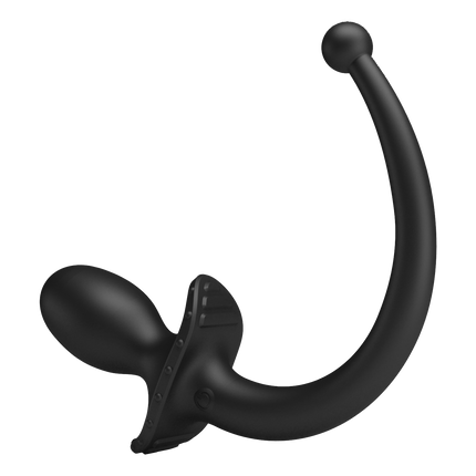 Mr. Play - Super Power - Vibrerende Hondenstaart Buttplug met Afstandsbediening - Zwart-Erotiekvoordeel.nl