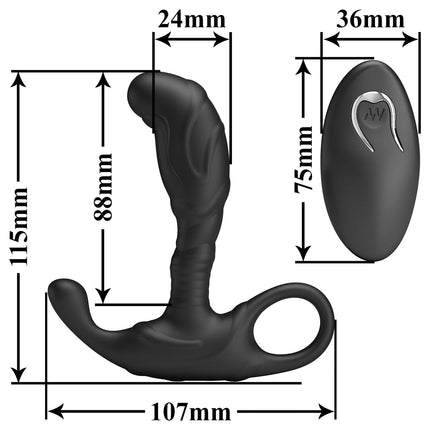Mr. Play - Super Power - Prostaatstimulator met Afstandsbediening - Zwart-Erotiekvoordeel.nl