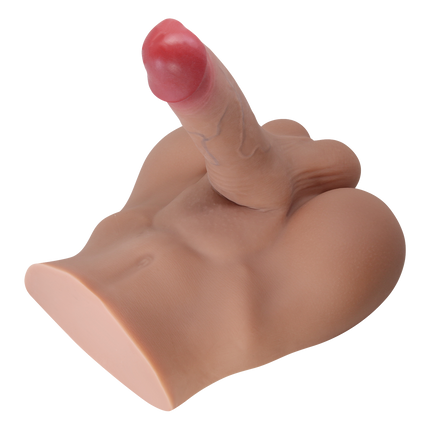 Crazy Bull - Rhyne - Masturbator met Buigzame Dildo - Lichte Huidskleur-Erotiekvoordeel.nl