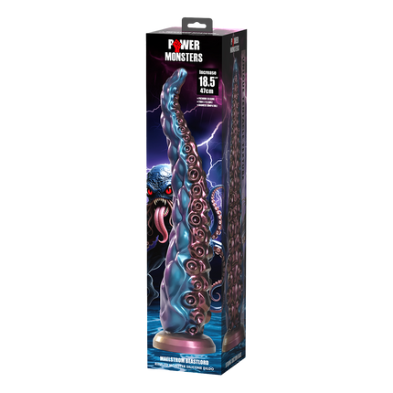 Power Monsters - Maelstrom Beastlord - Tentakel Dildo - Blauw/Paars/Goud-Erotiekvoordeel.nl
