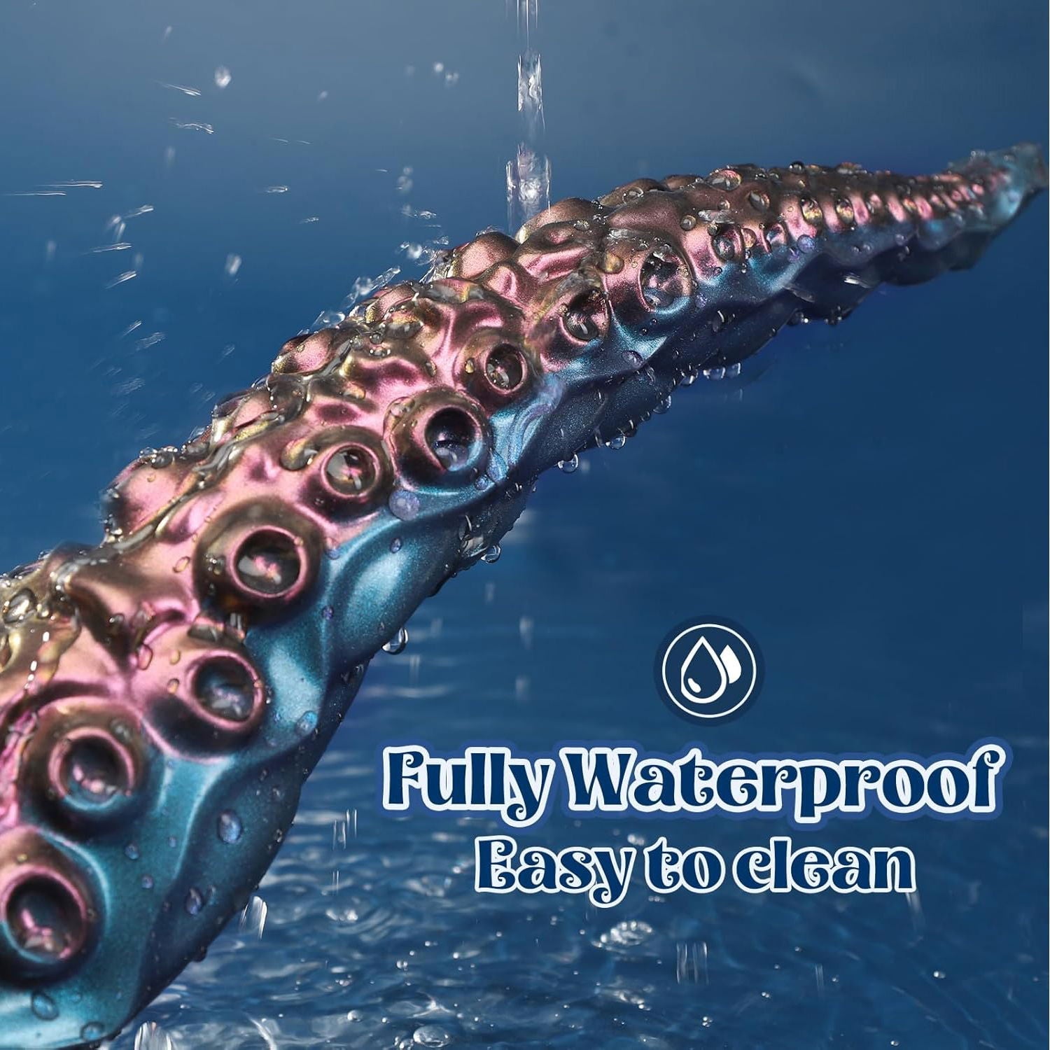 Power Monsters - Maelstrom Beastlord - Tentakel Dildo - Blauw/Paars/Goud-Erotiekvoordeel.nl
