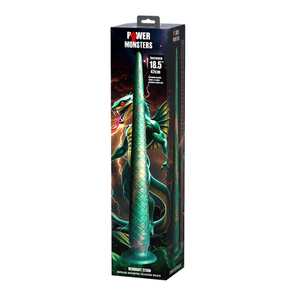 Power Monsters - Verdant Titan - Mythical Tail Dildo - Groen/Goud-Erotiekvoordeel.nl