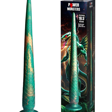 Power Monsters - Verdant Titan - Mythical Tail Dildo - Groen/Goud-Erotiekvoordeel.nl