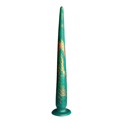 Power Monsters - Verdant Titan - Mythical Tail Dildo - Groen/Goud-Erotiekvoordeel.nl