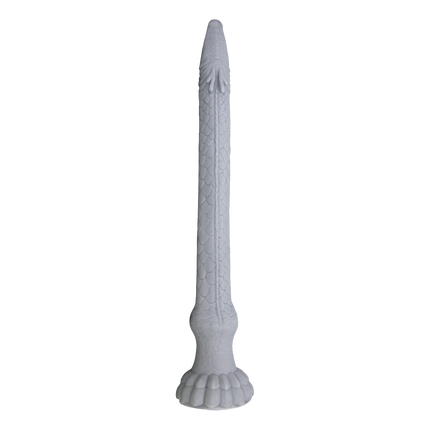 Power Monsters - Basilisk - Taps Toelopende Fantasie Dildo - Grijs-Erotiekvoordeel.nl