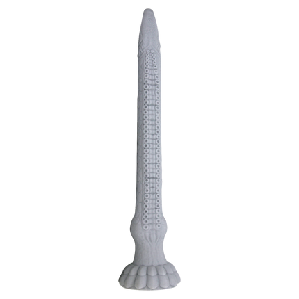 Power Monsters - Basilisk - Taps Toelopende Fantasie Dildo - Grijs-Erotiekvoordeel.nl