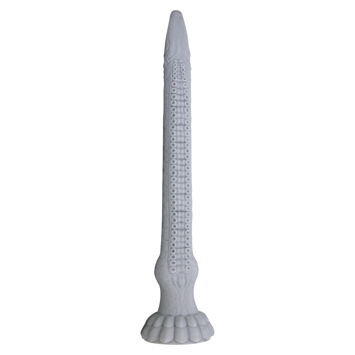 Power Monsters - Basilisk - Taps Toelopende Fantasie Dildo - Grijs-Erotiekvoordeel.nl