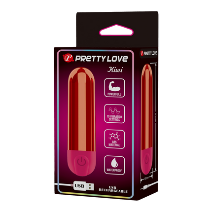 Pretty Love - Kiwi - Bullet Vibrator - Rood-Erotiekvoordeel.nl