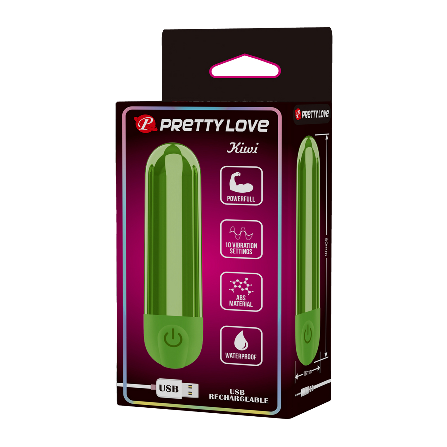 Pretty Love - Kiwi - Bullet Vibrator - Groen-Erotiekvoordeel.nl