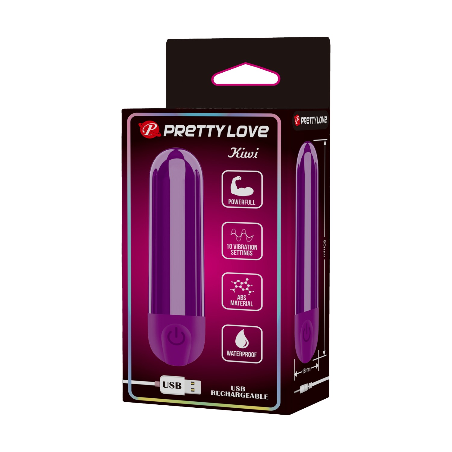 Pretty Love - Kiwi - Bullet Vibrator - Paars-Erotiekvoordeel.nl