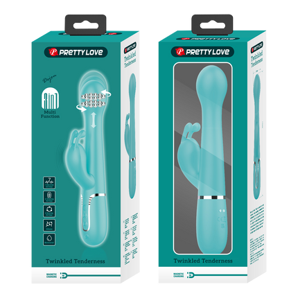 Pretty Love - Dejon - Rabbit Vibrator - Turquoise-Erotiekvoordeel.nl