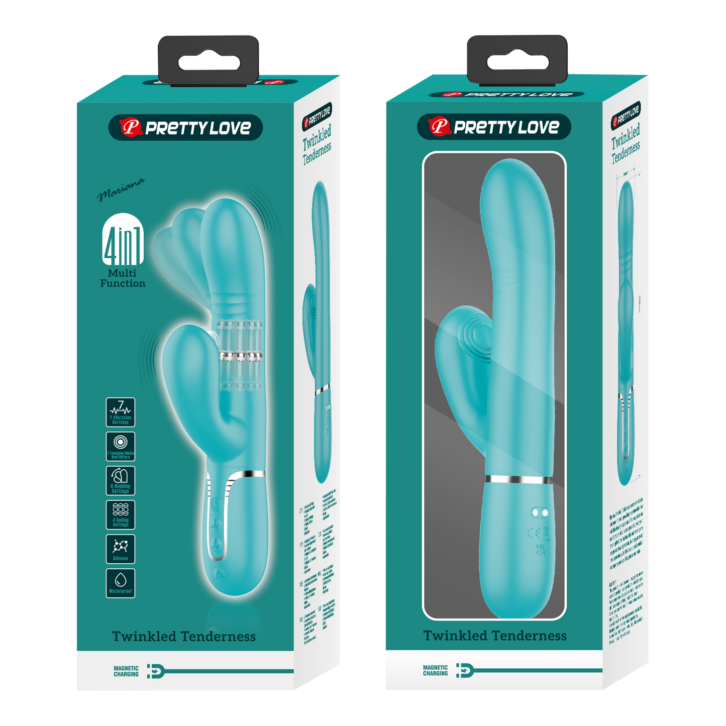 Pretty Love - Maviana - Rabbit Vibrator - Turquoise-Erotiekvoordeel.nl