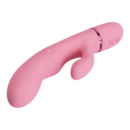 Pretty Love - Zach - Rabbit Vibrator met Vierzijdige Klopfunctie - Roze-Erotiekvoordeel.nl