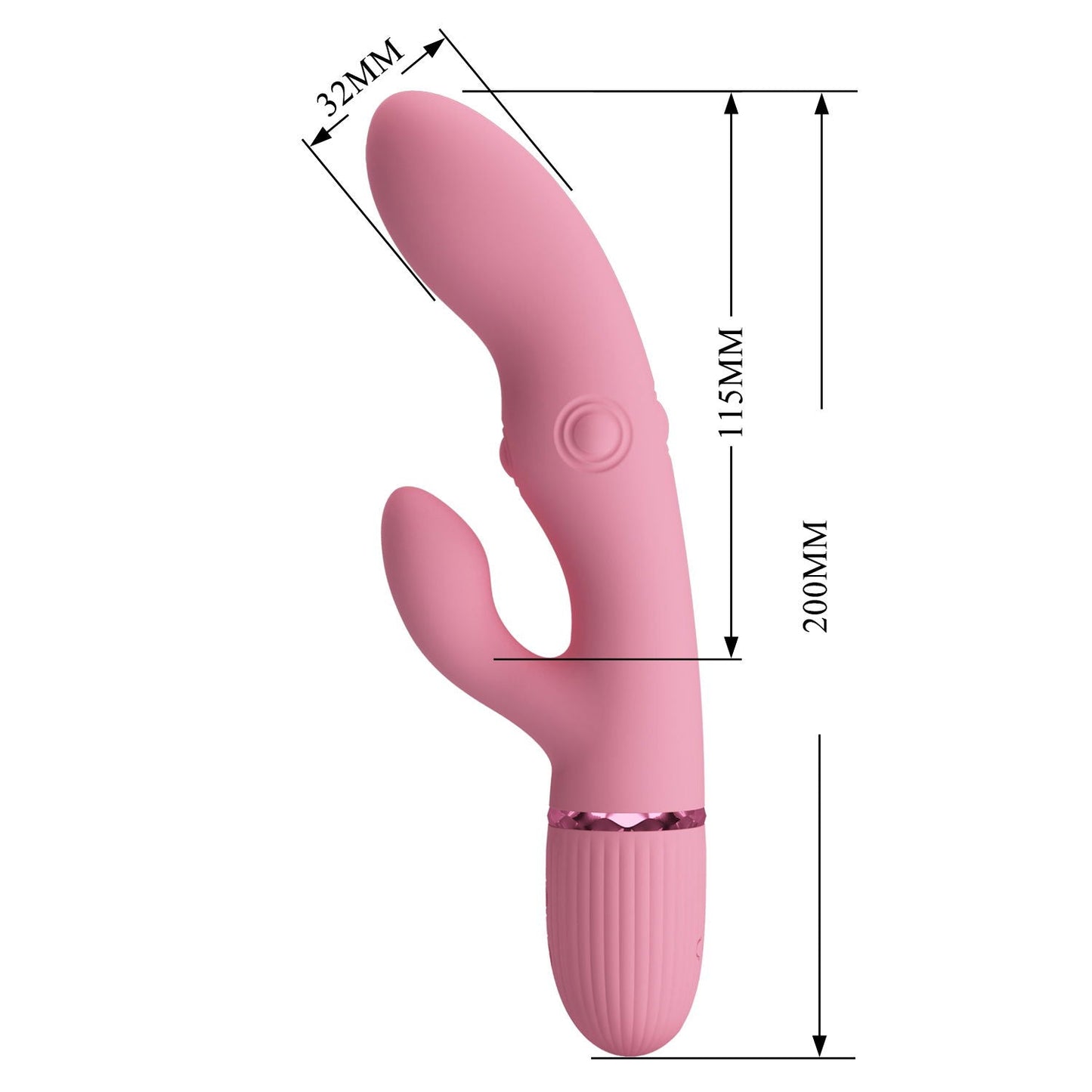 Pretty Love - Zach - Rabbit Vibrator met Vierzijdige Klopfunctie - Roze-Erotiekvoordeel.nl