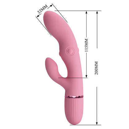 Pretty Love - Zach - Rabbit Vibrator met Vierzijdige Klopfunctie - Roze-Erotiekvoordeel.nl