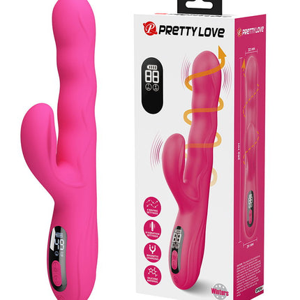 Pretty Love - Winters - Rabbit Vibrator met Golf Beweging en LED Display - Roze-Erotiekvoordeel.nl